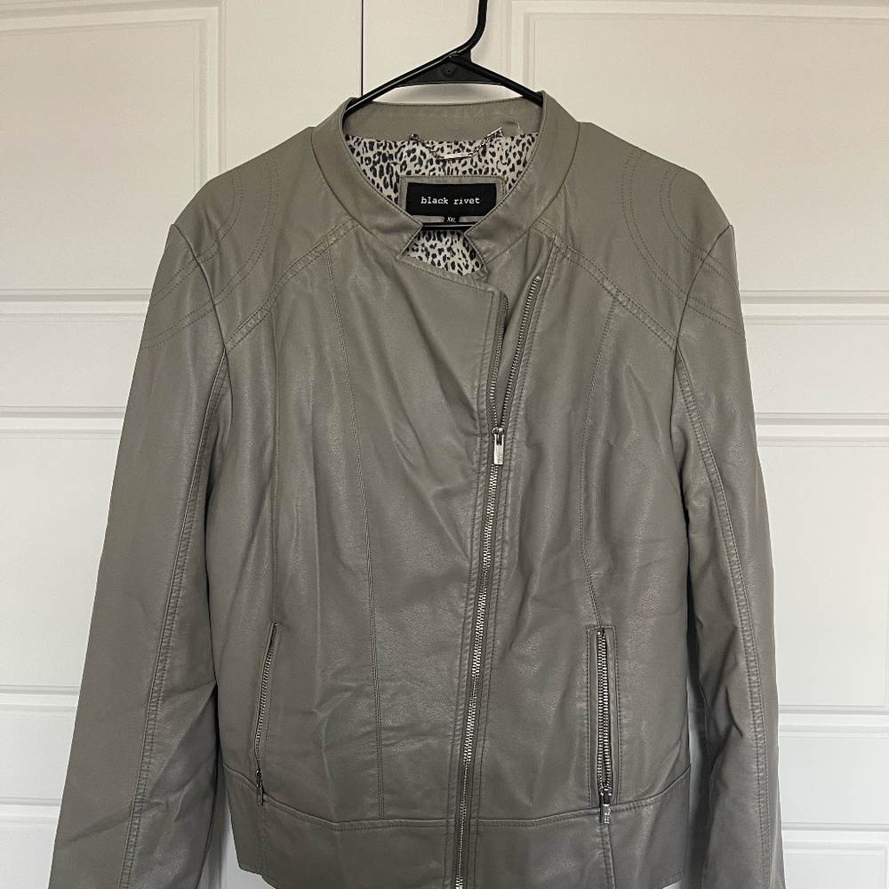 Black Rivet faux leather jacket XXL